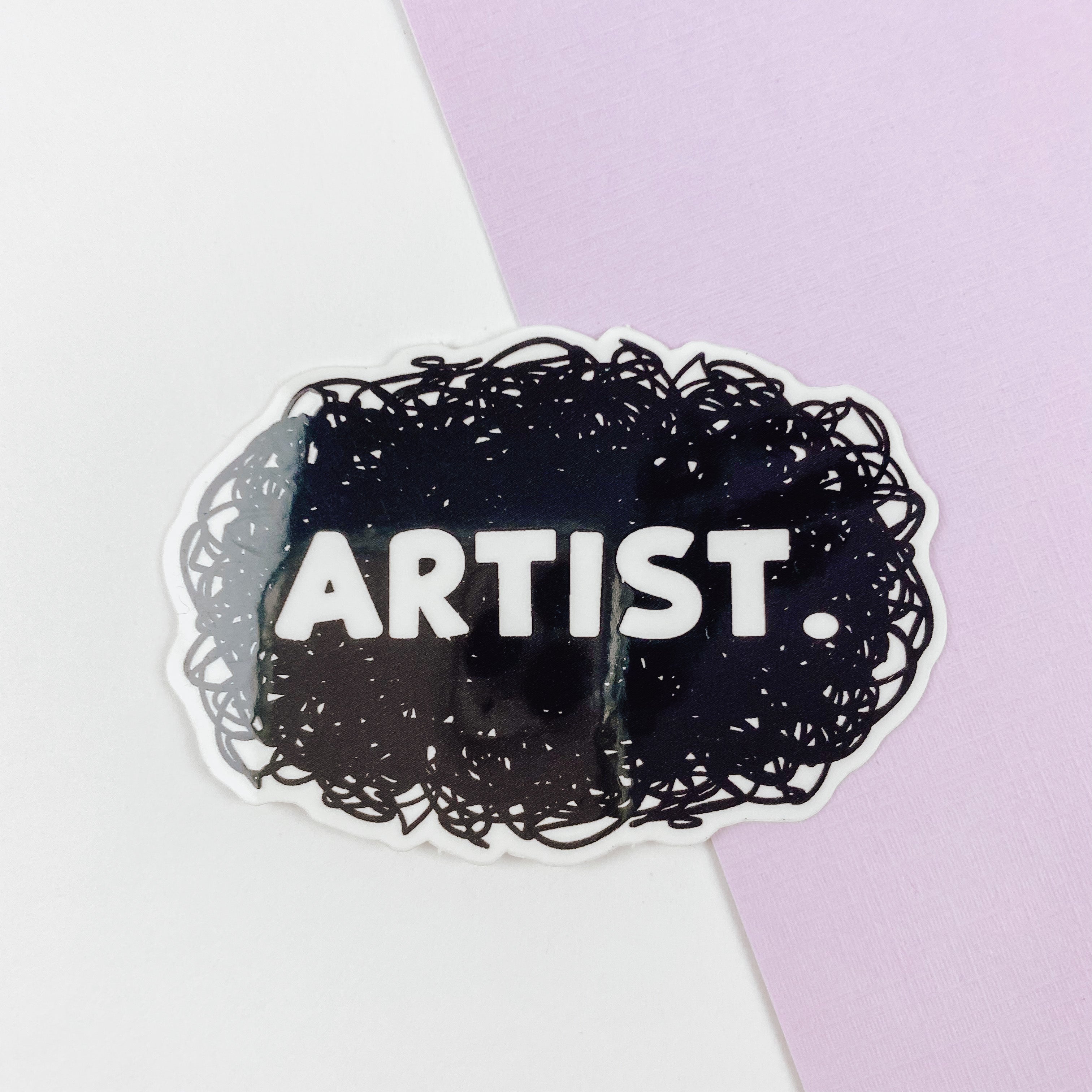 Artist. - Transparent Vinyl Sticker – Mira Byler, LLC