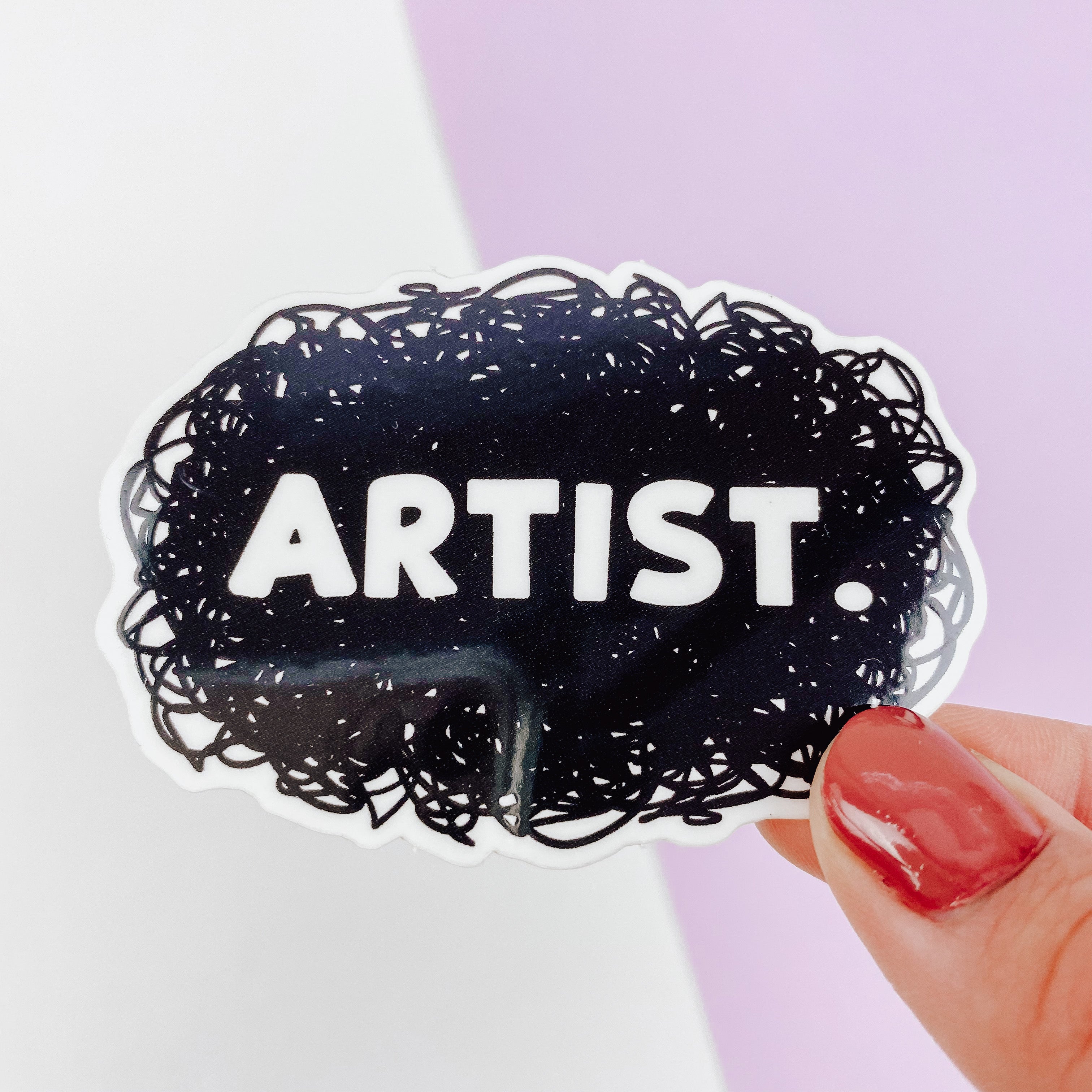 Artist. - Transparent Vinyl Sticker – Mira Byler, LLC