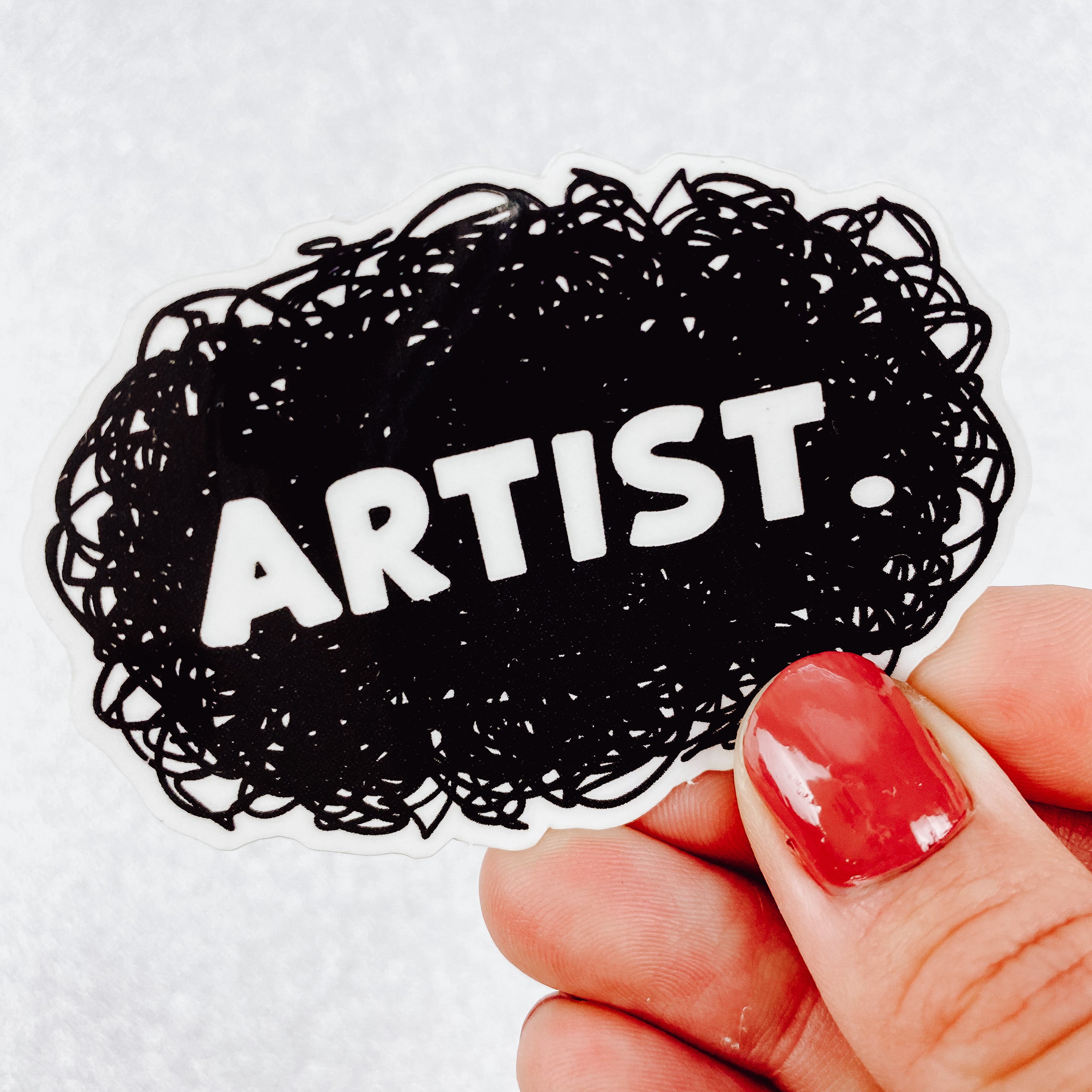 Artist. - Transparent Vinyl Sticker – Mira Byler, LLC